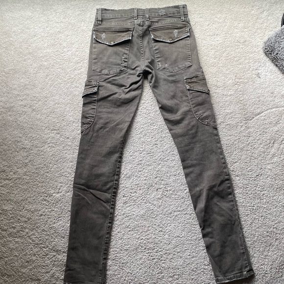 Current/Elliott Combat Green Stretch Skinny Cargo Jeans.  Sz 24-0 - Picture 5 of 6